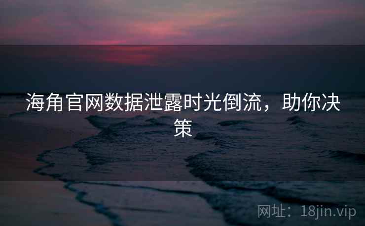 海角官网数据泄露时光倒流，助你决策