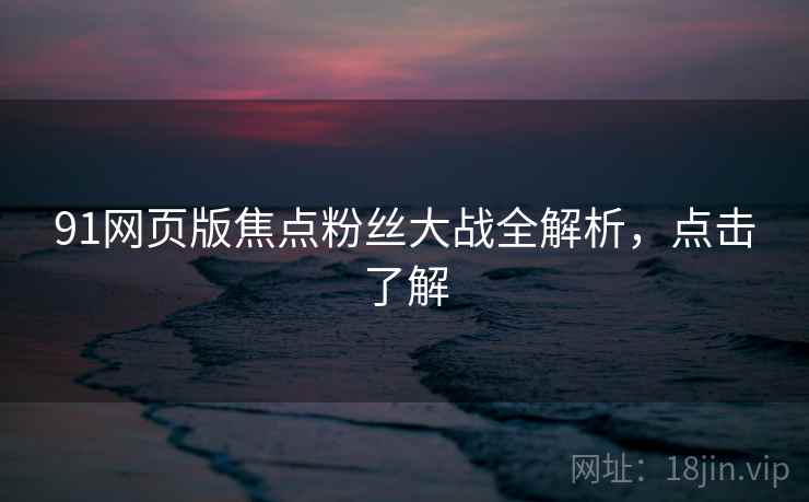 91网页版焦点粉丝大战全解析，点击了解